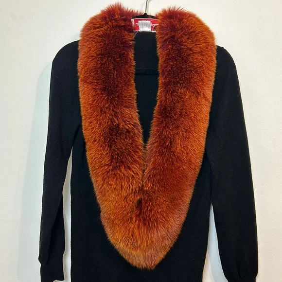 Laura Biagiotti Cashmere & Fur Sweater 1990s - Picture 3 of 7